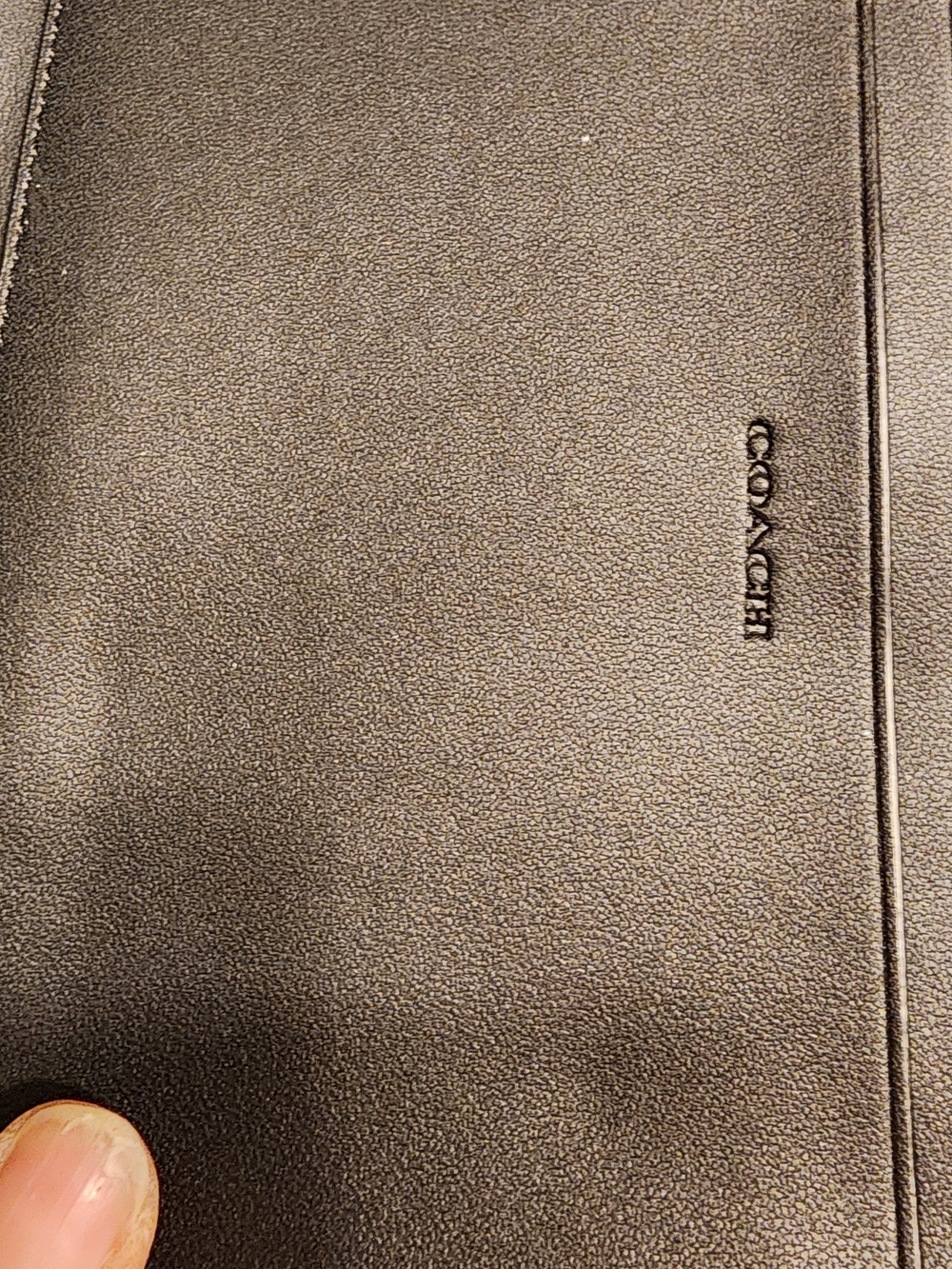 Coach Double Zip Travel Organizer Wallet Black Embossed Leather - Picture 12 of 16